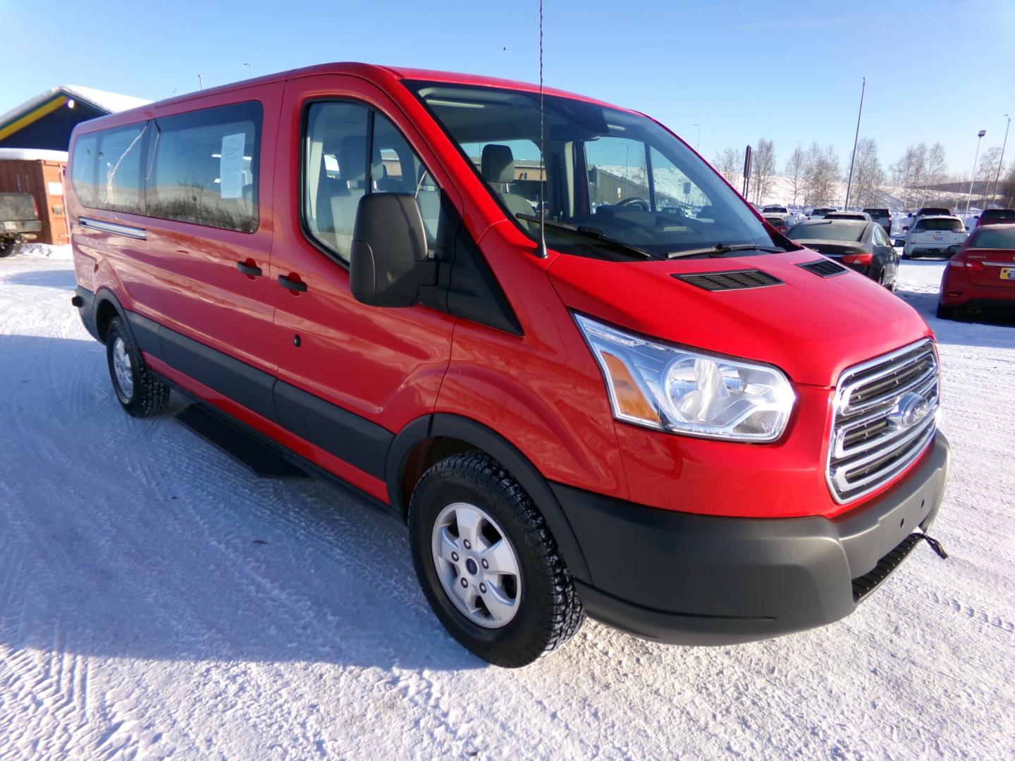 2018 Red Ford Transit 350 Wagon Low Roof XLT w/Sliding Pass. 148-in. WB (1FBZX2YG1JK) with an 3.5L V6 DOHC 24V engine, 6A transmission, located at 2630 Philips Field Rd., Fairbanks, AK, 99709, (907) 458-0593, 64.848068, -147.780609 - Photo#0